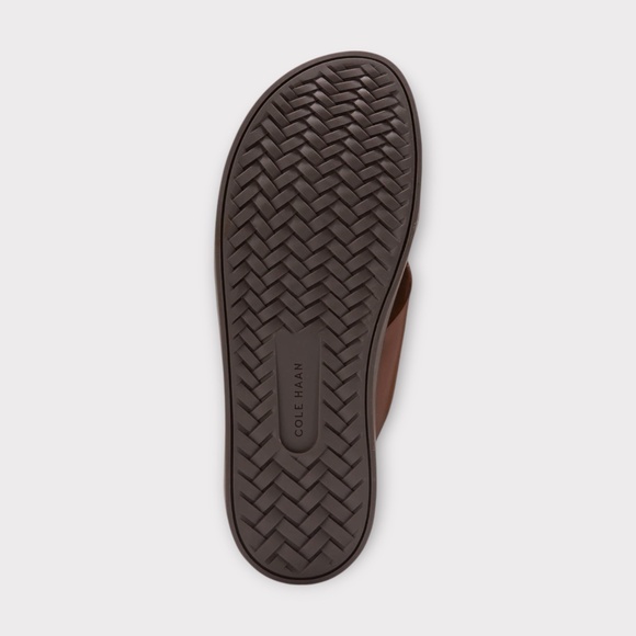 Cole Haan Men\'s Nantucket Cross Strap Sandals in Woodbury Brown-Java. C38146 main image 2
